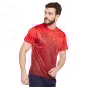2 - Masch Mens Regular Fit Polyester Active T Shirt (MSTS1017 HSP BDR), Red Medium