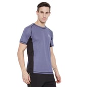 3 - Masch Mens Regular Fit Polyester Active T Shirt (MSTS 0618 HSCS GRNDL FLOCK BLUB), Blue Large