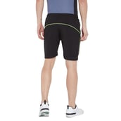 1 - Masch Mens Regular Fit Polyester Shorts (MSSH 0618 CS FLOCK BNEON), Medium Black
