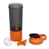 1 - Jaypee Plus Fit Shaker with 2 Storage Compartments, Grey Orange 750 ml