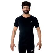 Decisive Fintess Half Sleeve Men's Gym T Shirt,  Black  Large 