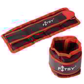 Fitsy Ankle Weights, Red & Black 1.5 kg