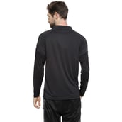 1 - Campus Sutra Graphic Print Men Polo Neck T Shirt,  Black & White  Small 