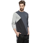 3 - Campus Sutra Solid Men Round or Crew T Shirt,  Grey  Large 