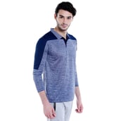 2 - Campus Sutra Solid Men Polo Neck T Shirt,  Blue  Small 