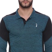 4 - Campus Sutra Solid Men Polo Neck T Shirt,  Green  Medium 