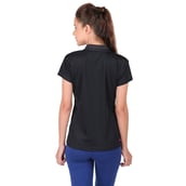 4 - Vector X Solid Women's Polo Neck T Shirt (VTDF 008),  Navy  Large 