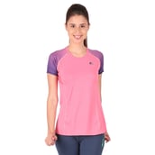 1 - Vector X Women's Round Neck T Shirt (VTDF 006),  Pink  Large 