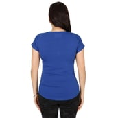 3 - Vector X Printed Cotton Lycra Women Round Neck T Shirt (VTDF 036),  Turquoise  Medium 