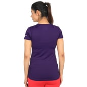 4 - Vector X Women's Polyester Round Neck T Shirt (VTDF 015),  Purple  Small 