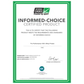 certificate - GNC Pro Performance 100% Whey Protein, 2.2 lb Chocolate Fudge