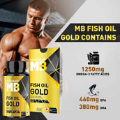 Contains - MuscleBlaze Fish Oil Gold (460 EPA & 380 DHA), 90 capsules