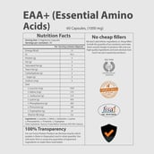 supplement - MyFitFuel EAA Plus 1000 mg (Essential Amino Acid), 60 capsules 20 Servings Unflavoured
