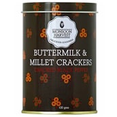 Monsoon Harvest Buttermilk and Millet Crackers, Cracked Black Pepper 100 g