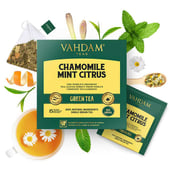 1 - VAHDAM Chamomile Mint Citrus Green Tea, 15 Piece(s)/Pack Natural