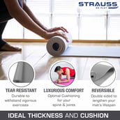 2 - Strauss Yoga Mat, Grey 4 mm