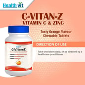 use - Healthvit C-Vitan Z Vitamin C(500mg) and Zinc, 60 tablet(s) Unflavoured