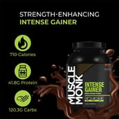2 - Muscle Monk Intense Mass Gainer with Creatine Monohydrate 100g Unflavoured, 2.2 lb Royal Chocolate