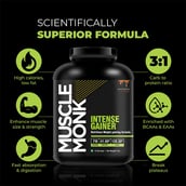 5 - Muscle Monk Intense Mass Gainer with BCAA 2:1:1 (Watermelon, 300g, 30 Servings), 6.6 lb Royal Chocolate