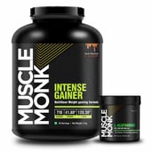 1 - Muscle Monk Intense Mass Gainer with L Glutamine 100g Unflavoured,  6.6 lb  Royal Chocolate 