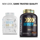 3 - HealthXP Premium Series Whey Gold, 4.4 lb Cafe Brazil