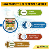 5 - Bodywell Tulsi (Holi Basil) Pure Extract 500 mg, 120 veggie capsule(s)