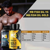 MuscleBlaze Fish Oil Gold with Higher Strength EPA & DHA, 90 capsules