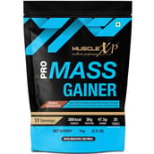 2 - MuscleXP Pro Mass Gainer with Whey Protein, 2.2 lb Double Chocolate Pack of 2