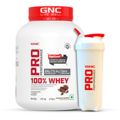 1 - GNC Pro Performance 100% Whey Protein & White Shaker 700 ml Combo, 4 lb Chocolate Supreme