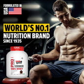 3 - GNC Pro Performance 100% Whey Protein & White Shaker 700 ml Combo, 4 lb Chocolate Fudge