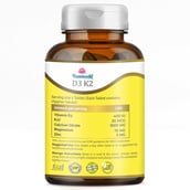 2 - Vaamveda Vitamin D3 K2 Calcium Joint Support Supplements with Zinc Magnesium, 60 tablet(s) Unflavoured (Pack of 3)
