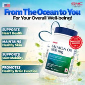 1 - GNC Salmon Oil (1000mg), 60 softgels