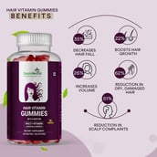 4 - Simply Herbal Hair Vitamin Gummies with Biotin, 30 gummies Unflavoured (Pack of 2)