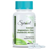 1 - Sprowt Calcium+ Magnesium+ Zinc+ Vitamin D3 B12 & K2, 120 tablet(s) Unflavoured
