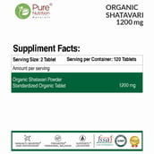 3 - Pure Nutrition Organic Shatavari, 120 tablet(s)