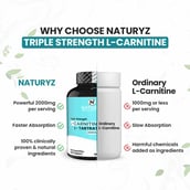 7 - Naturyz Triple Strength L-Carnitine L-Tartrate 2000mg, 90 tablet(s) Unflavoured