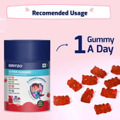6 - Gritzo Super Gummies Multivitamin for Kids, 30 gummies Natural Strawberry