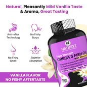 4 - Naturyz Triple Strength Omega 3 Fish Oil with Vitamin D Vanilla 60 Softgels & Mango Flavoured Triple Omega 3 60 Softgels Combo, 2 Piece(s)/Pack