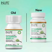 5 - INLIFE Plant Based Vitamin D3, 30 capsules (5000 IU) Unflavoured
