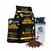 1 - Muscle Trail Gold Standard Series 100% Natural Whey Protein,  60 sachets/pack  Mocca Socca (with Free Shaker Inside) 