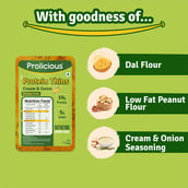 5 - Prolicious Protein Thins Snack Chips,  Cream & Onion (Pack of 7)  50 g 