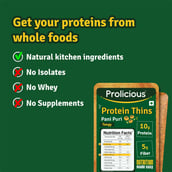 2 - Prolicious Protein Thins Snack Chips, Pani Puri (Pack of 4) 50 g
