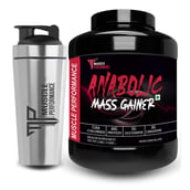 1 - Muscle Performance Anabolic Mass Gainer, 5.5 lb Irish Chocolate with Steel Shaker