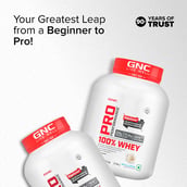 3 - GNC Pro Performance 100% Whey Protein, 4 lb Vanilla Cream with Steel Shaker 750ml Combo