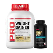 GNC Pro Performance Weight Gainer 6.6 lb Vanilla Ice Cream & Mega Men One Daily Multivitamin 60 Tablets