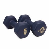 1 - Nivia Neoprene Dumbbell, Charcoal Blue 5 kg