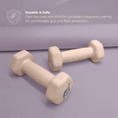 3 - Nivia Neoprene Dumbbell, Light Peach 1 kg