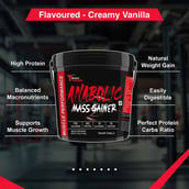 6 - Muscle Performance Anabolic Mass Gainer with Creatine Monohydrate 0.66 lbs & Steel Shaker Combo, 11 lb Rabri Kulfi