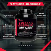 7 - Muscle Performance Anabolic Mass Gainer with Gym Bag Combo, 5.5 lb Rabri Kulfi