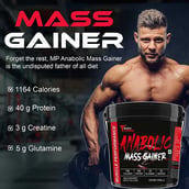 3 - Muscle Performance Anabolic Mass Gainer with Gym Bag Combo, 11 lb Creamy Vanilla